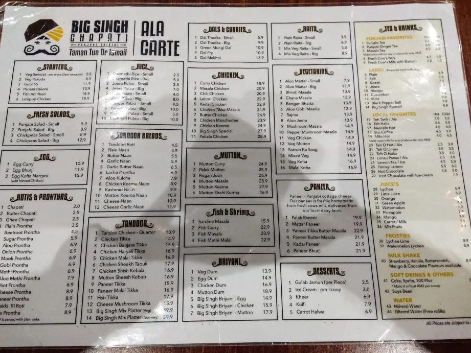 Big Singh Chapati • TTDI 1 big singh chapati ttdi